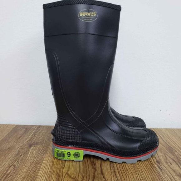 Servus by Honeywell Knee Boots, Men's Size 9, 15" H, Black, Plain, PR - Picture 2 of 8